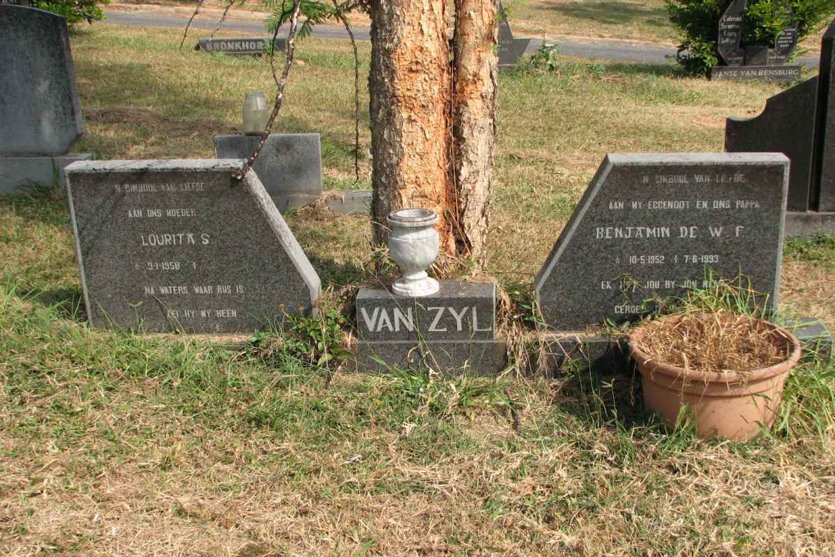 ZYL Benjamin De W.F., van 1952-1993 &amp; Lourita S. 1958-