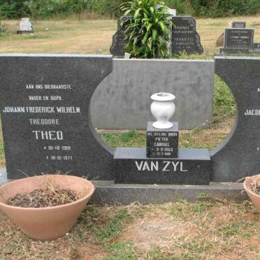 ZYL Johann Frederick Wilhelm Theodore, van 1919-1977 &amp; Jacoba Elizabeth ROETS 1913-1992 :: VAN ZYL Pieter Gabriel 1953-1991
