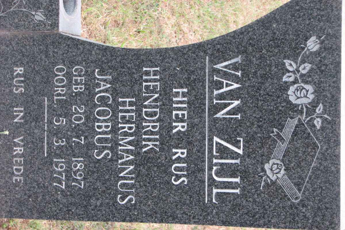 ZIJL Hendrik Hermanus Jacobus, van 1897-1977