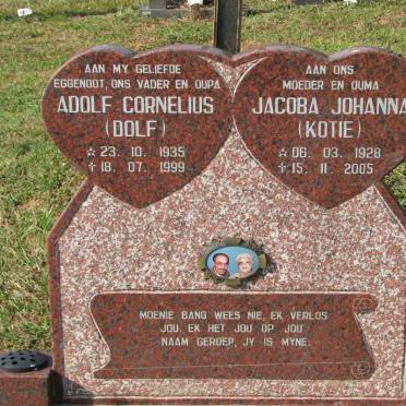 ? Adolf Cornelius 1935-1999 &amp; Jacoba Johanna 1928-2005
