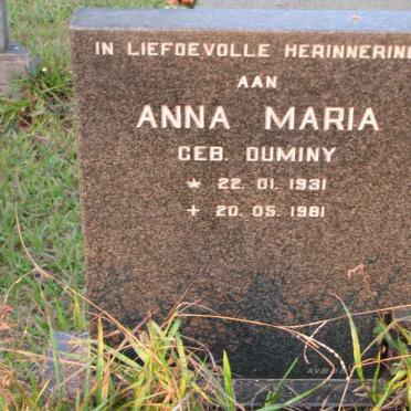 ?ERMAA? Anna Maria nee DUMINY 1931-1981