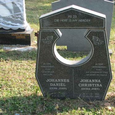 ? Johannes Daniël 1915-2002 &amp; Johanna Christina 1924-1999