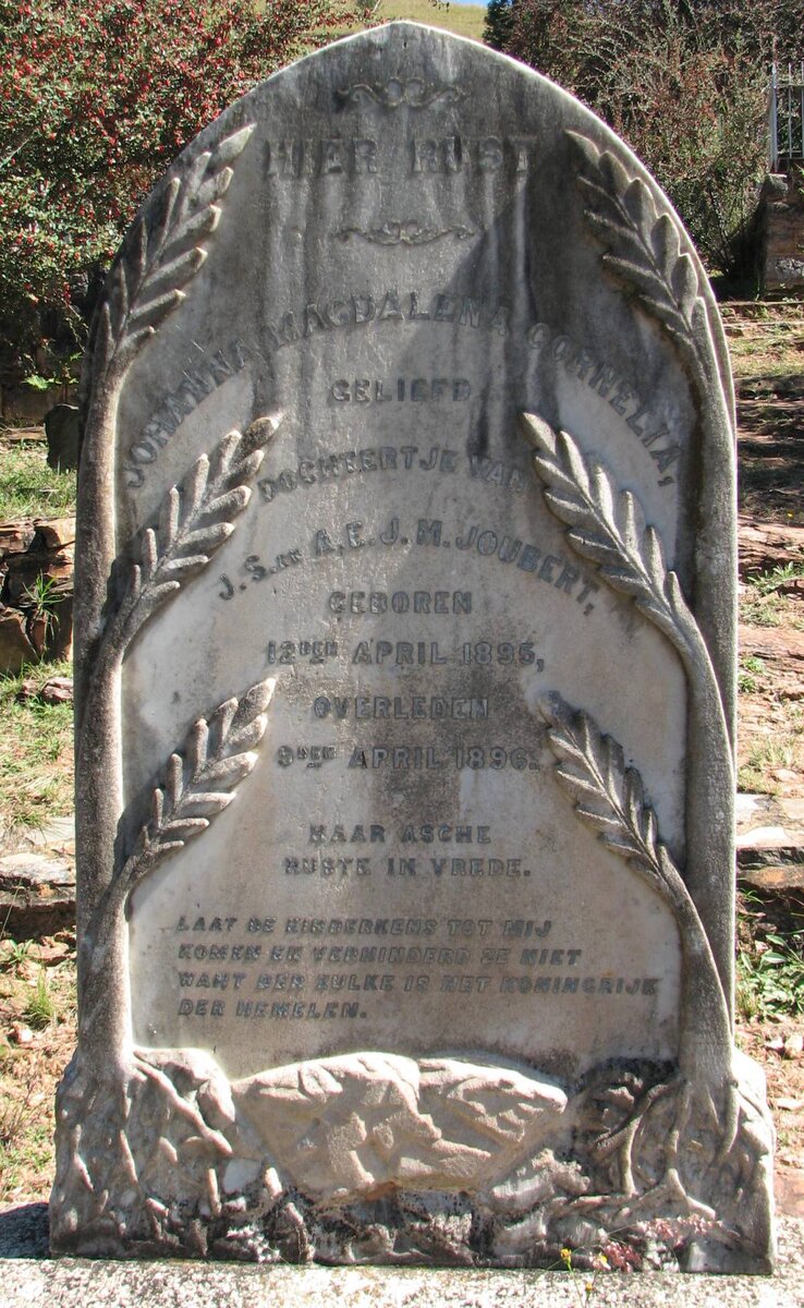 JOUBERT Johanna Magdalena Cornelia 1895-1896  