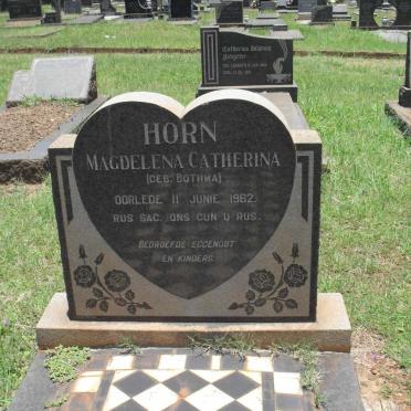 HORN Magdelena Catherina nee BOTHMA -1962