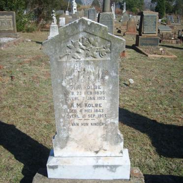 KOLBE G.A. 1836-1913 &amp; A.M. 1843-1907