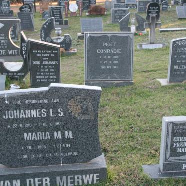 MERWE Johannes L.S., van der 1910-1992 &amp; Maria M.M. 1905-1994