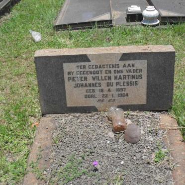 PLESSIS Pieter Willem Martinus Johannes, du 1897-1964