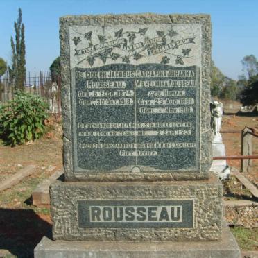 ROUSSEAU Gidieon Jacobus 1874-1918 &amp; Catharina Johanna Wilhelmina HUMAN 1881-1918