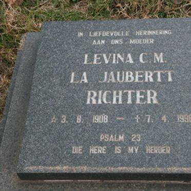 RICHTER Levina C.M. La Joubertt 1908-1996
