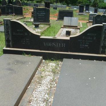 VORSTER Nicolaas 1906-1985 &amp; Cecilia J. Du PLESSIS 1924-1988