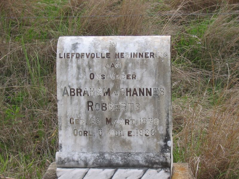 ROBBERTS Abraham Johannes 1870-1933