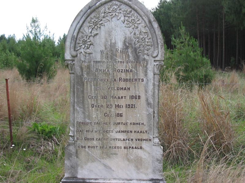 ROBBERTS Anna Rozina Petronella nee VELDMAN 1868-1921