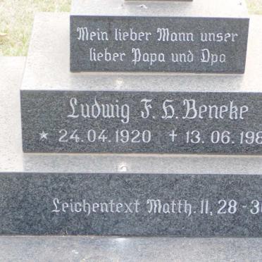 BENEKE Ludwig F.H. 1920-1980