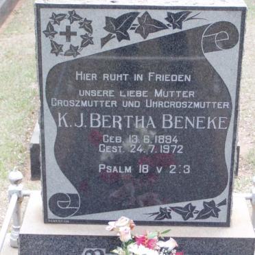 BENEKE K.J. Bertha 1894-1972