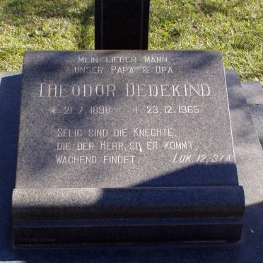 DEDEKIND Theodor 1898-1965