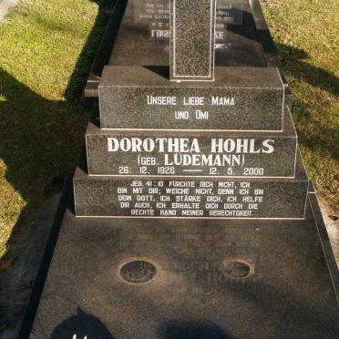 HOHLS Dorothea nee LUDEMANN 1926-2000