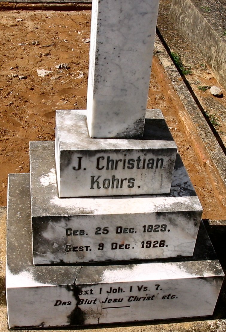 KOHRS J. Christian 1829-1926