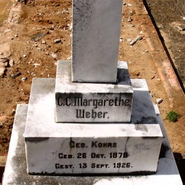 WEBER C.C. Margarethe nee KOHRS 1878-1926