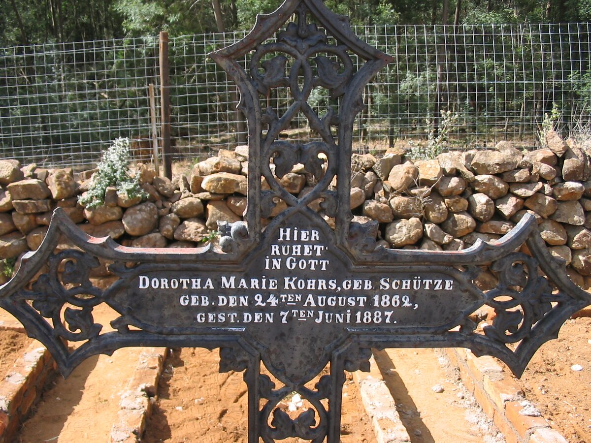 KOHRS Dorotha Marie nee SCHUTZE 1862-1887
