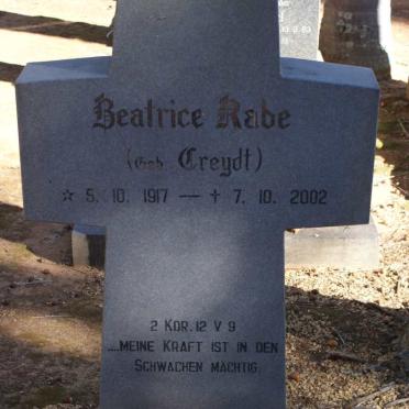RABE Beatrice nee CREYDT 1917-2002