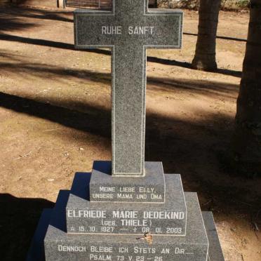 DEDEKIND Elfriede Marie nee THIELE 1927-2003