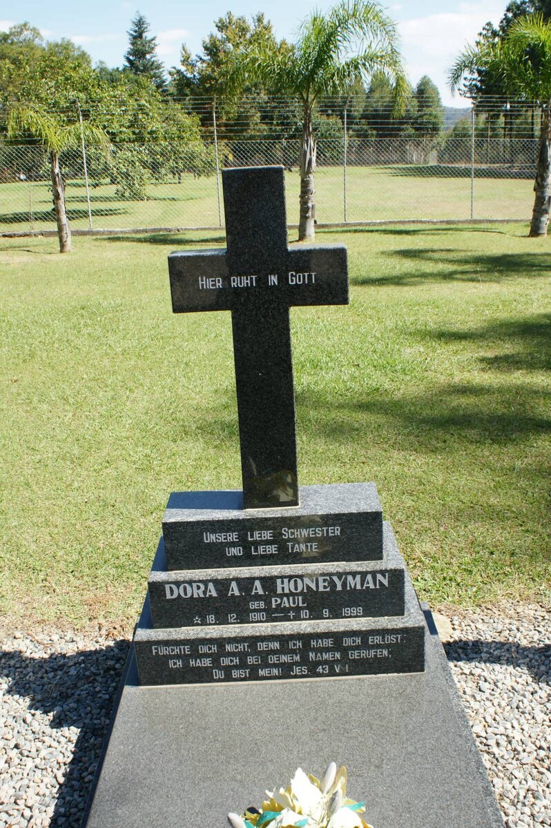 HONEYMAN Dora A.A. nee PAUL 1910-1999