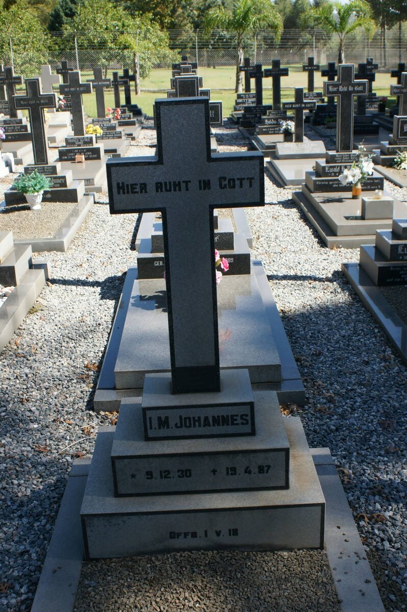 JOHANNES M.E. 1930-1987