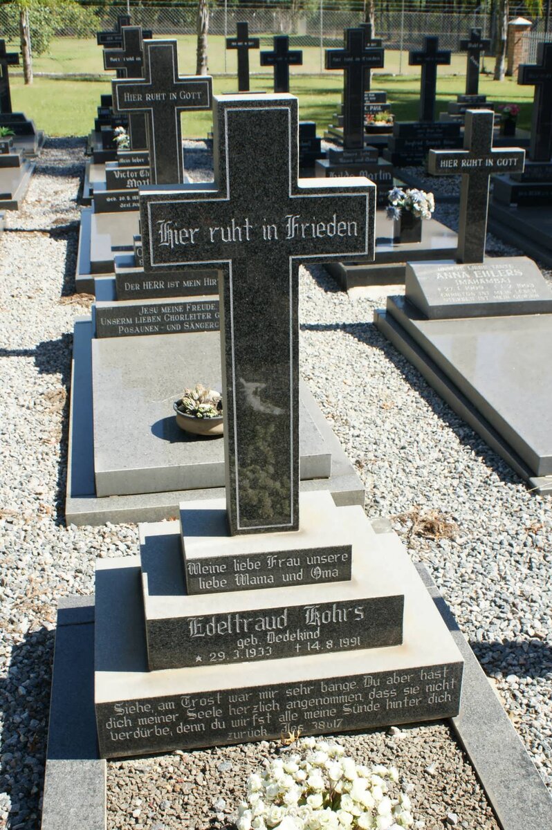 KOHRS Edeltraud nee DEDEKIND 1933-1991