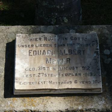 MEYER Eduard Albert 1912-1913