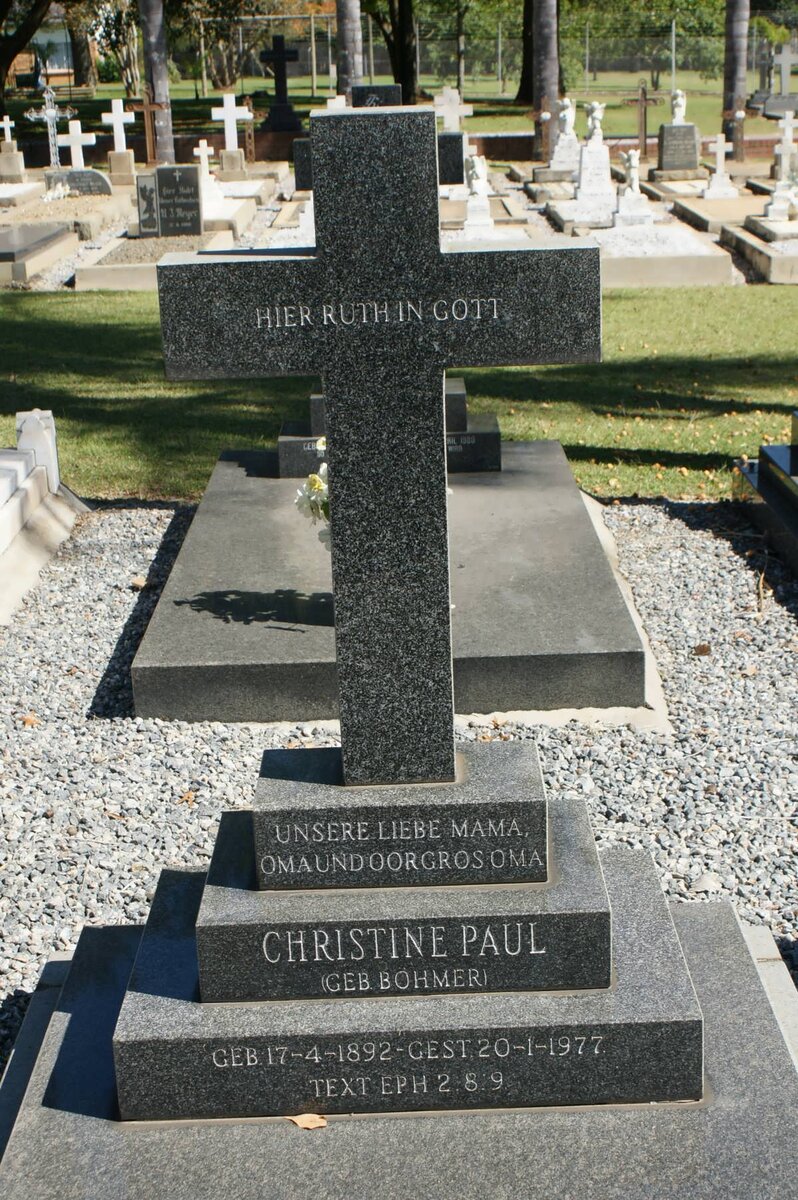 PAUL Christine nee BÖHMER 1892-1977