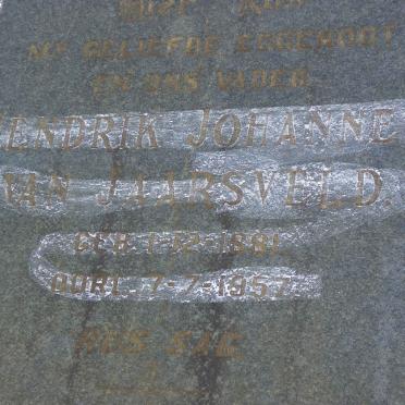 JAARSVELD Hendrik Johannes, van 1881-1957