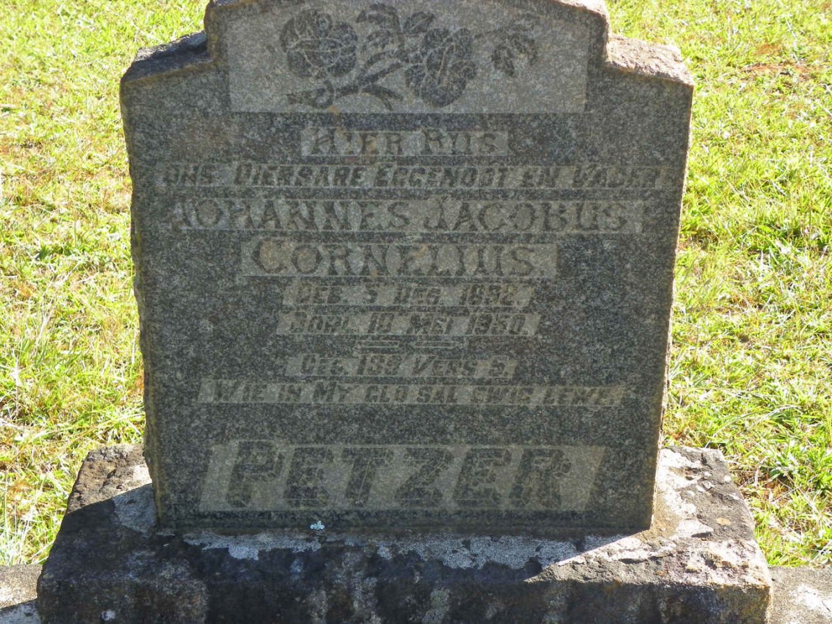 PETZER Johannes Jacobus Cornelius 1892-1950