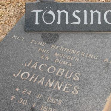 TÖNSING Jacobus Johannes 1925-1995