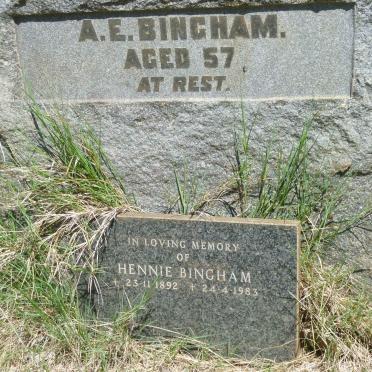 BINGHAM Hennie 1892-1983 :: BINGHAM A.E.