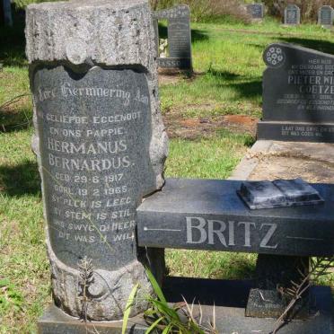 BRITZ Hermanus Barnardus 1917-1965