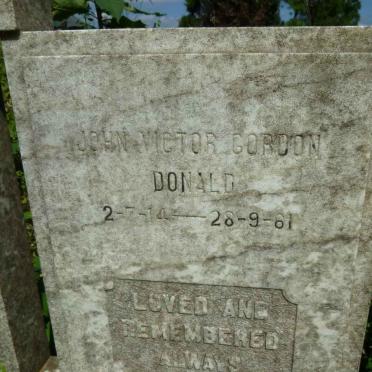 DONALD John Victor Gordon 1914-1961     