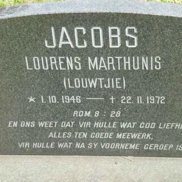 JACOBS Lourens Marthinus 1946-1972