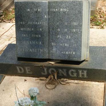 JONGH Susanna Elizabeth, de 1911-1977
