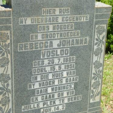 VOSLOO Rebecca Johanna 1886-1951