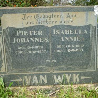 WYK Pieter Johannes, van 1890-1957 &amp; Isabella Annie 1892-1971
