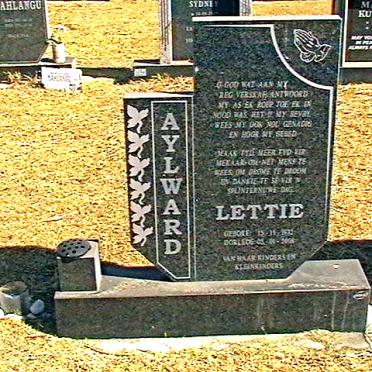 AYLWARD Lettie 1932-2008