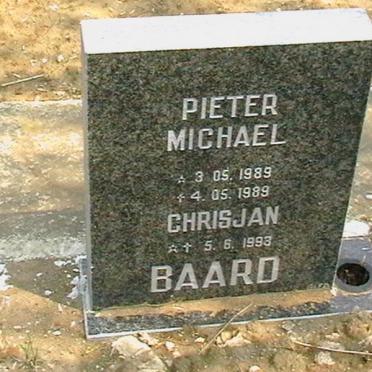 BAARD Pieter Michael 1989-1989 :: BAARD Chrisjan 1993-1993