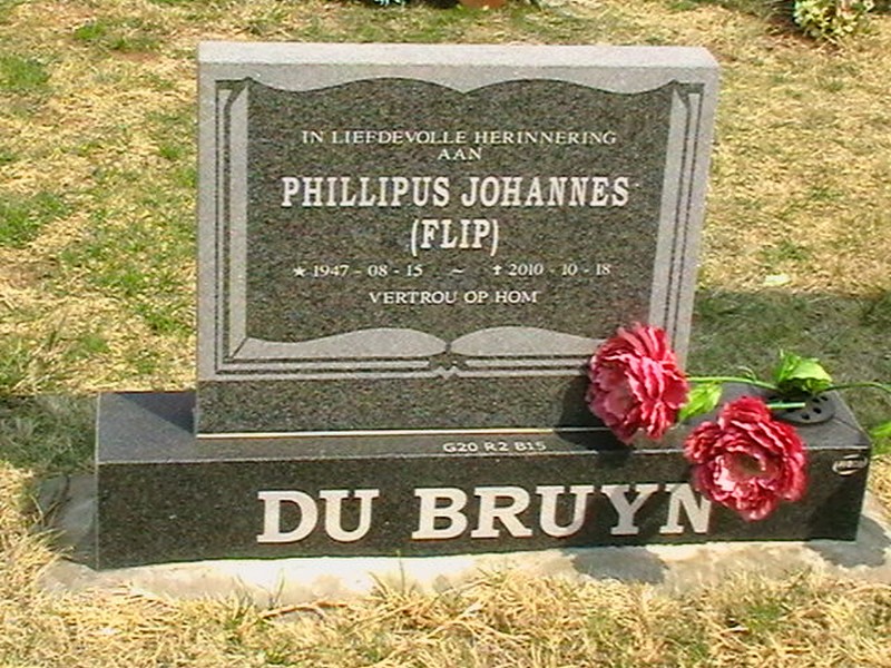 BRUYN Phillipus Johannes, du 1947-2010