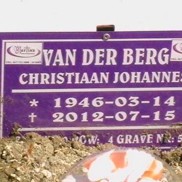 BERG Christiaan Johannes, van der 1946-2012