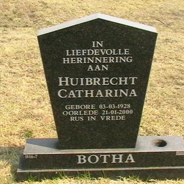 BOTHA Huibrecht Catharina 1928-2000