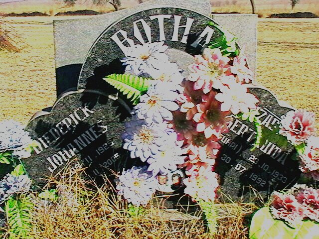 BOTHA Diederick Johannes 1925-2005 &amp; Elizabeth Gertruida 1933-1992