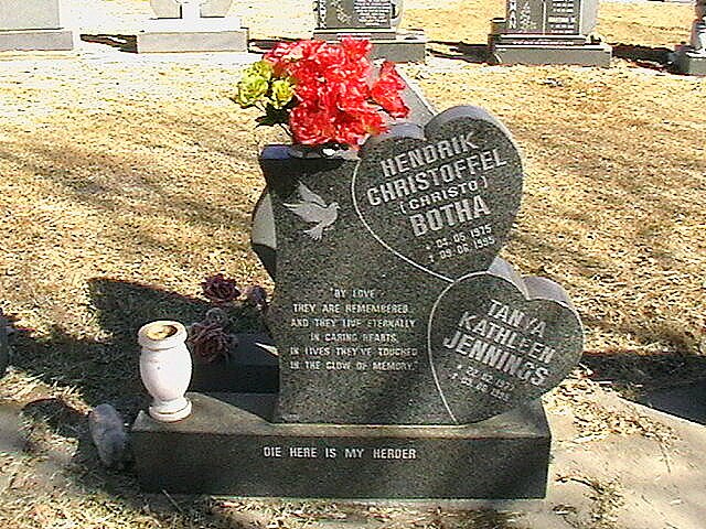 BOTHA Hendrik Christoffel 1975-1995 &amp; Tanya Kathleen JENNINGS 1977-1995
