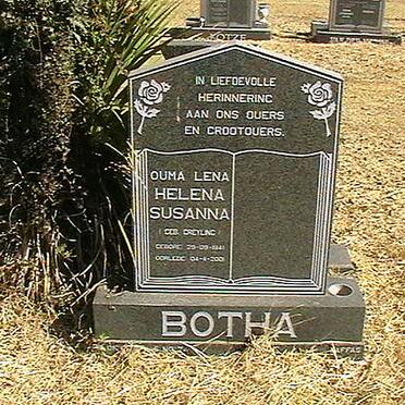 BOTHA Helena Susanna nee GREYLING 1941-2001