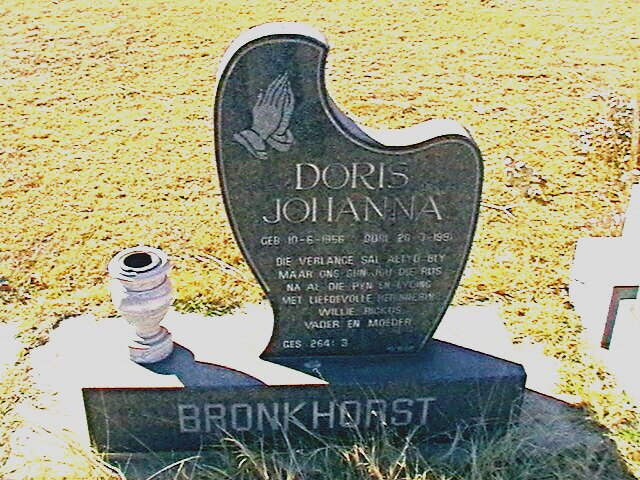 BRONKHORST Doris Johanna 1956-1991