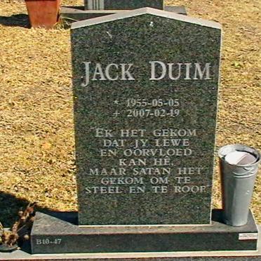 DUIM Jack 1955-2007